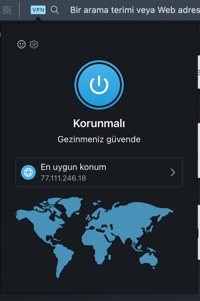 Opera VPN Eklentisi